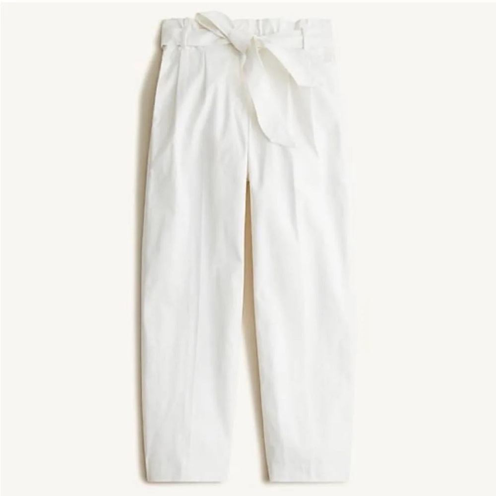 NWT J Crew Cotton paper bag waist summer pants